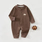 Macacão Pijama em Algodão Puro — Bebé 0-18M