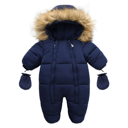 Macacão de Inverno com Capuz e Forro Polar — Bebé 3-24M