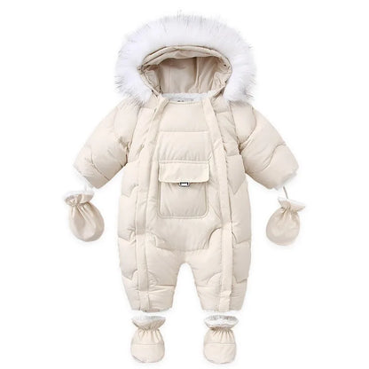 Macacão de Inverno com Capuz e Forro Polar — Bebé 3-24M