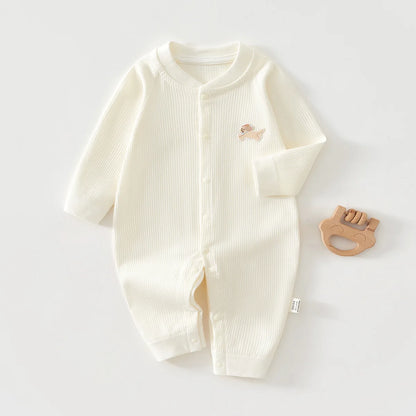 Macacão Pijama em Algodão Puro — Bebé 0-18M