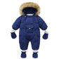 Macacão de Inverno com Capuz e Forro Polar — Bebé 3-24M