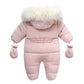 Macacão de Inverno com Capuz e Forro Polar — Bebé 3-24M