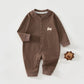 Macacão Pijama em Algodão Puro — Bebé 0-18M